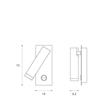 Suite aplique de pared 15 cm.con interruptor